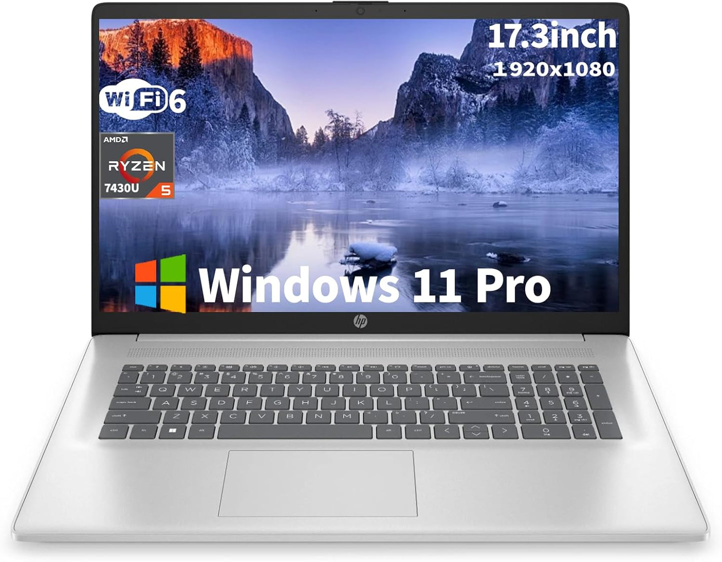 HP 17.3inch Business Laptop with AMD Ryzen 5 for Professionals