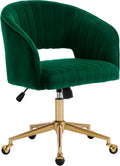 Modern Velvet Home Office Chair with Gold Base for Comfort