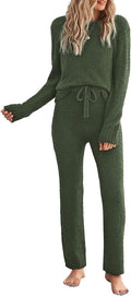 Womens Fuzzy Fleece Pajama Set - Plush 2-Piece Lounge Set