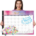 Gannyfer Desk Calendar 2025 Large 22in x 17in - 18 Month Planner