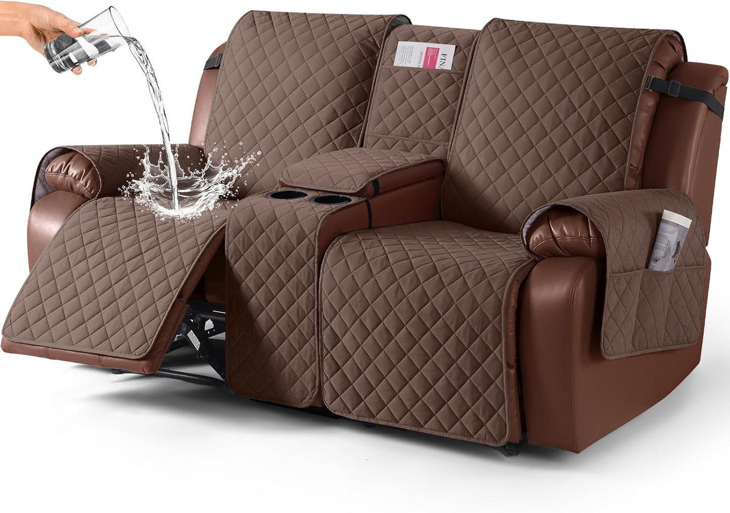100% Waterproof Recliner Loveseat Cover for Pets and Kids