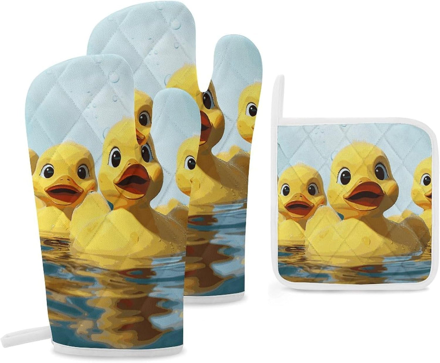 3-Pc Heat Resistant Rubber Ducky Oven Set