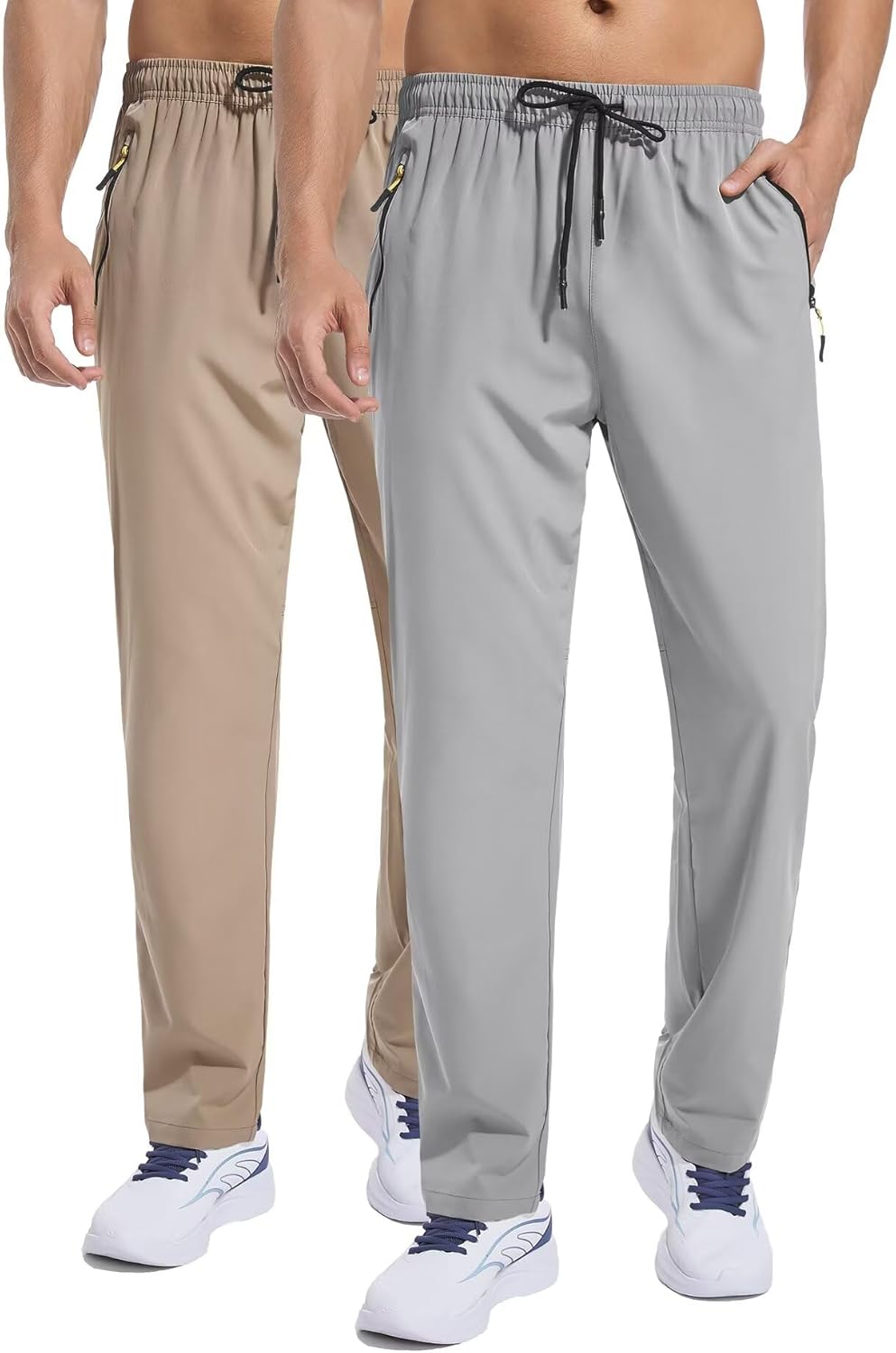 Men's Lightweight Workout Sweatpants with Zipper Pockets