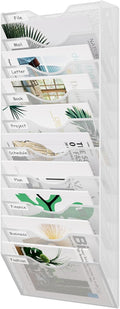 10 Pocket Mesh Wall File Organizer White - Holds 300+ Sheets per