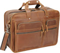 Men's Full Grain Leather Briefcase Large 17 in Business Laptop Bag