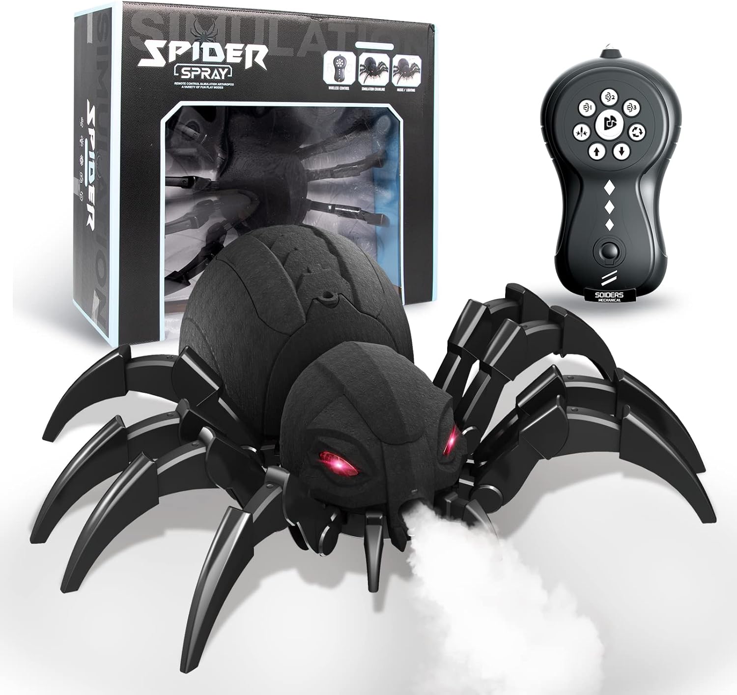 Sumsync Realistic RC Spider - Spray/Light/Music Fun!