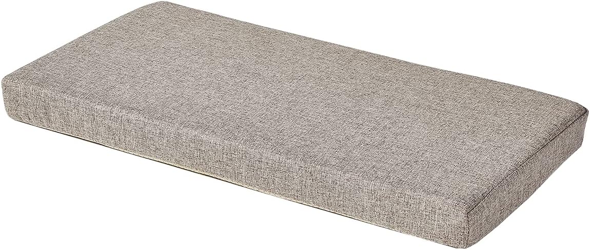 Bench Seat Memory Foam Chair Pads with Non-Slip Rubber Back