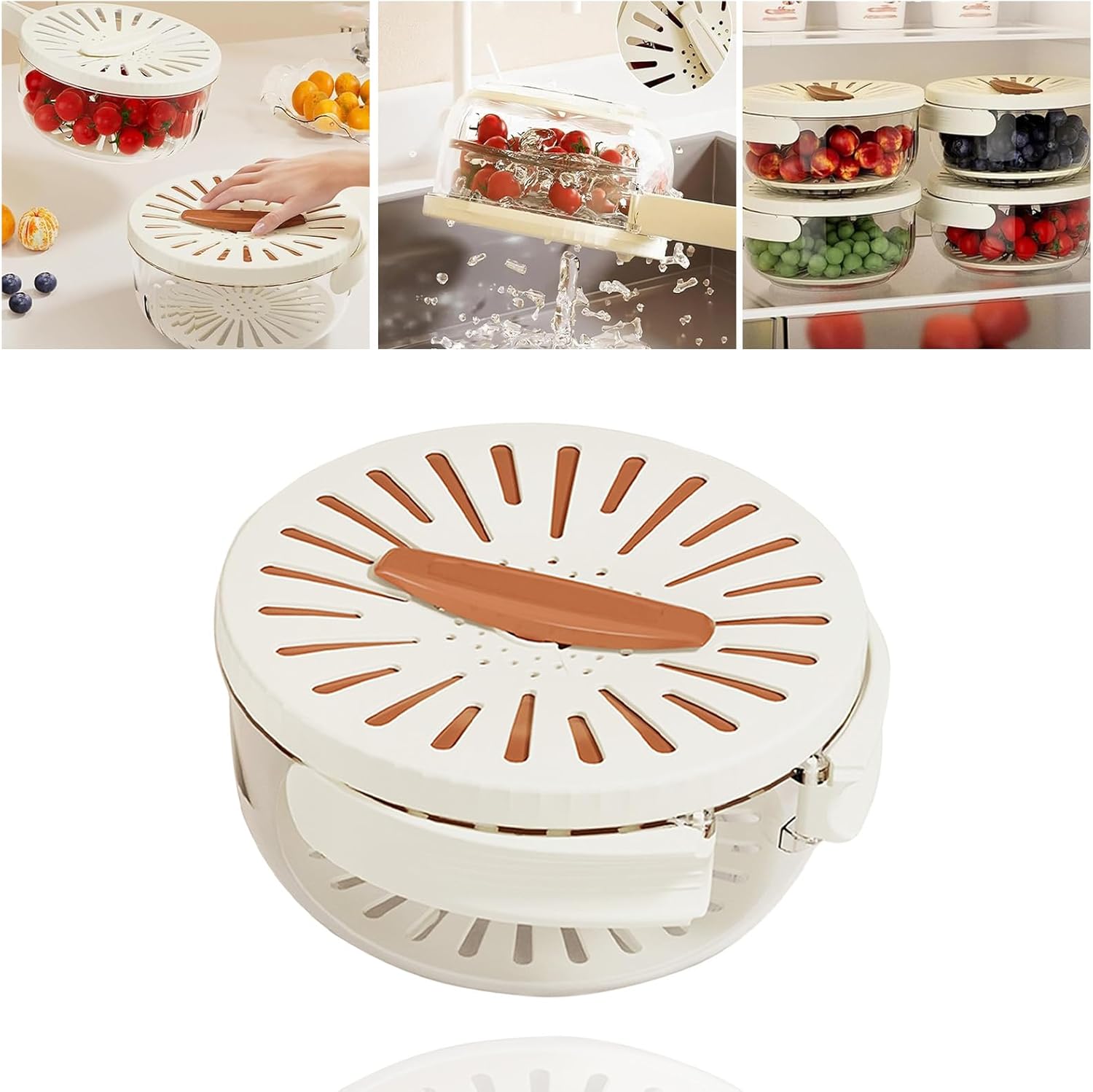 2-in-1 Fruit Washing Bowl & Drainer by XiangLongRui