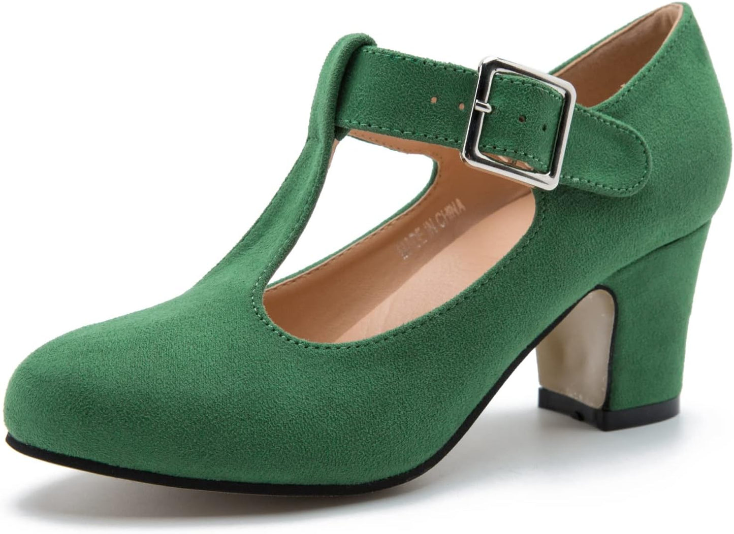 Stylish Women's T-Strap Mary Jane Pumps with Block Heels