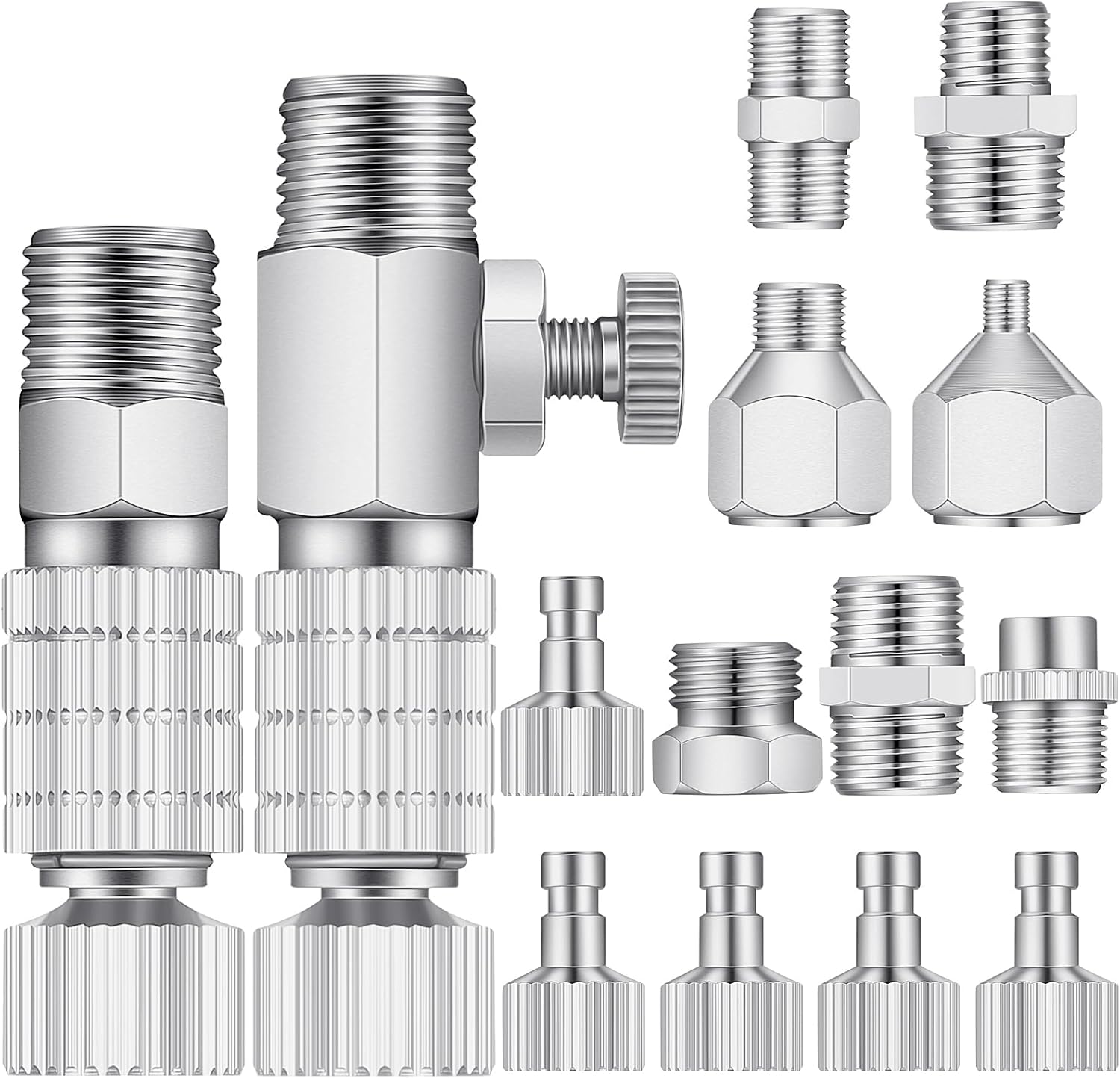 Effortlessly Connect Airbrush with Adjustable Adapter Set