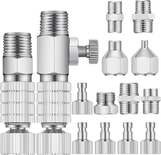 Effortlessly Connect Airbrush with Adjustable Adapter Set