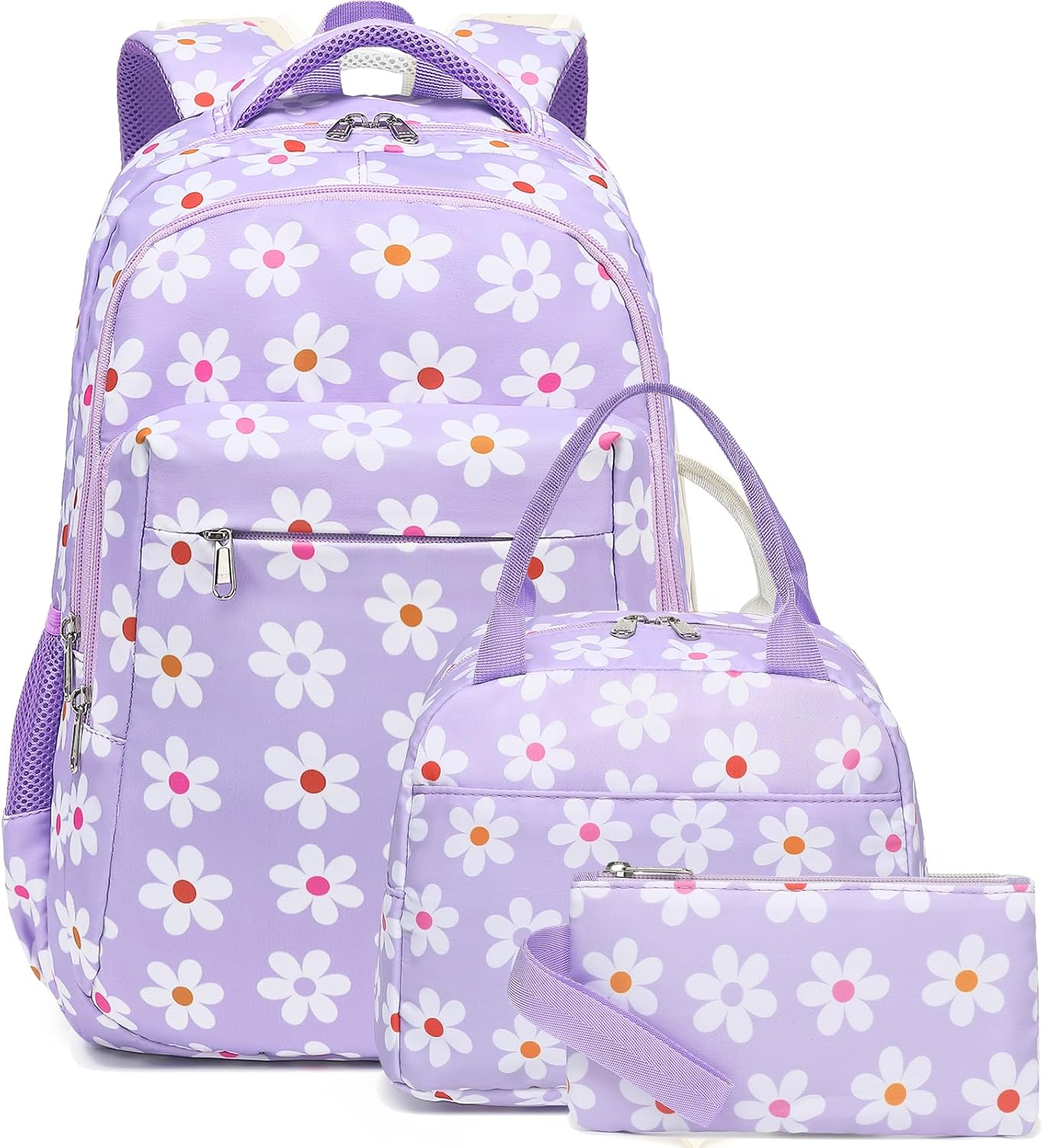 LEDAOU Kids Backpack Set with Lunch Box and Pencil Case for School