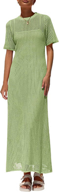 PRETTYGARDEN Eyelet Cover Up Dress - Versatile Resort Maxi for Summer
