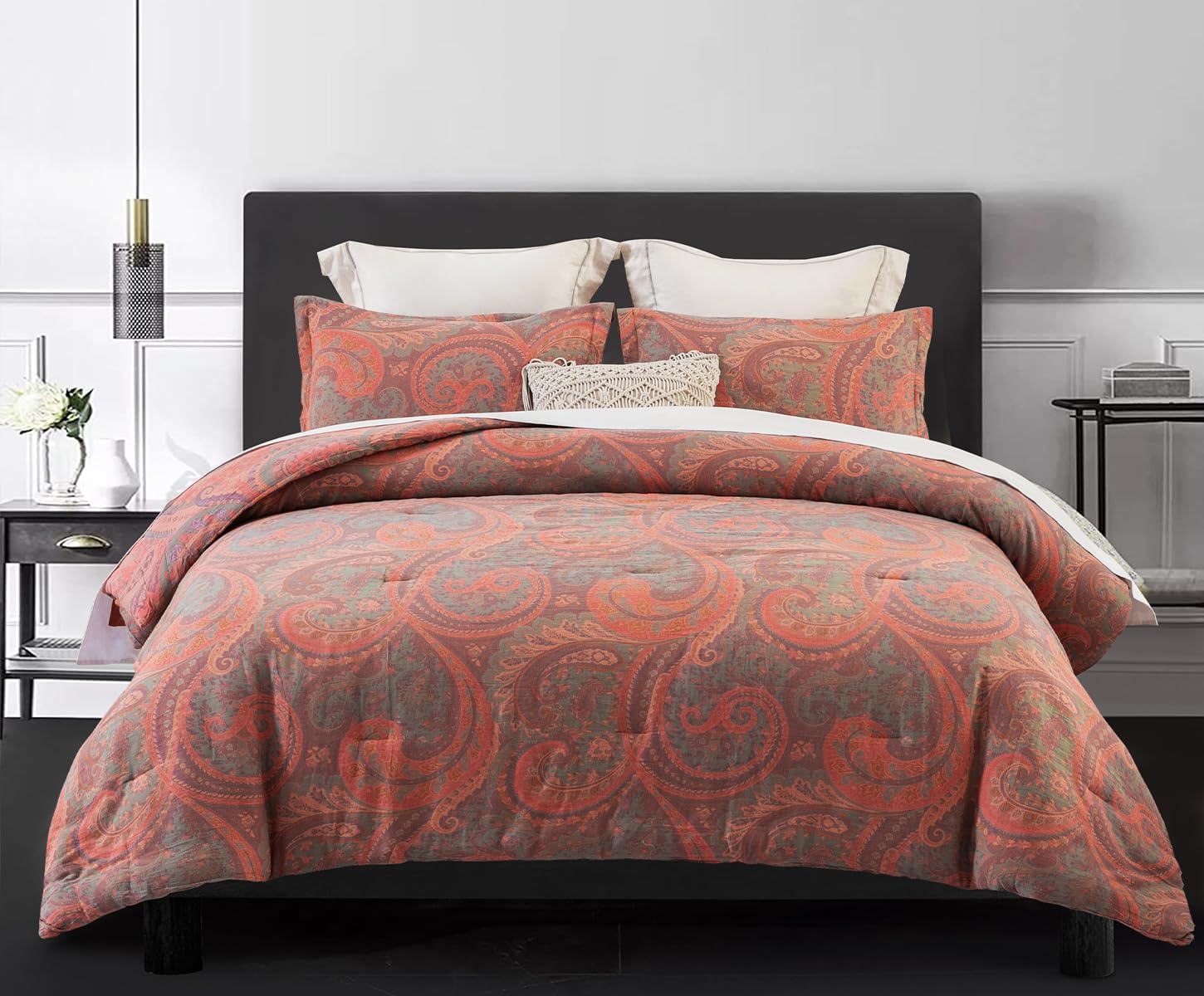 SLEEPBELLA Washed Double Layer Muslin Cotton Comforter Set King