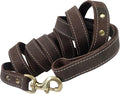 Blazing Paws Vibrania 10 ft Heavy Duty Leather Dog Leash - Soft