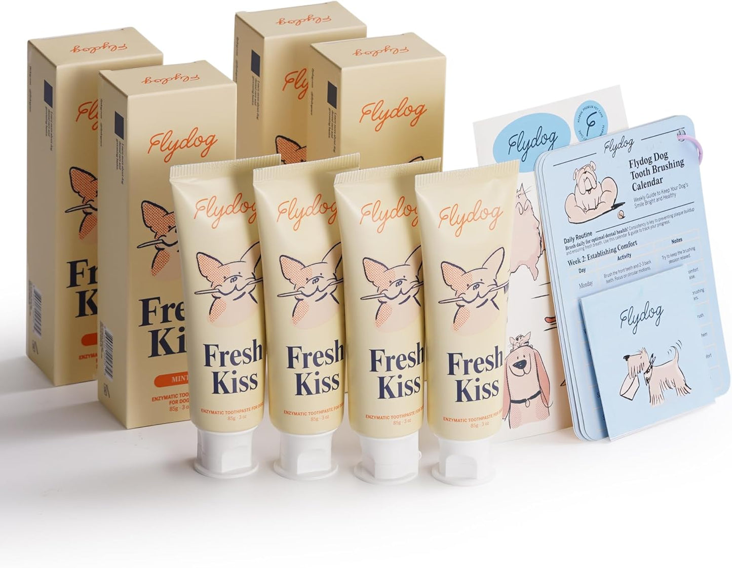 Fresh Kiss Enzymatic Dog Toothpaste Set for Healthy Teeth