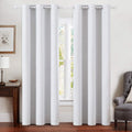 Linen Blackout Curtains for Bedroom 42x84 in - Thermal Insulated