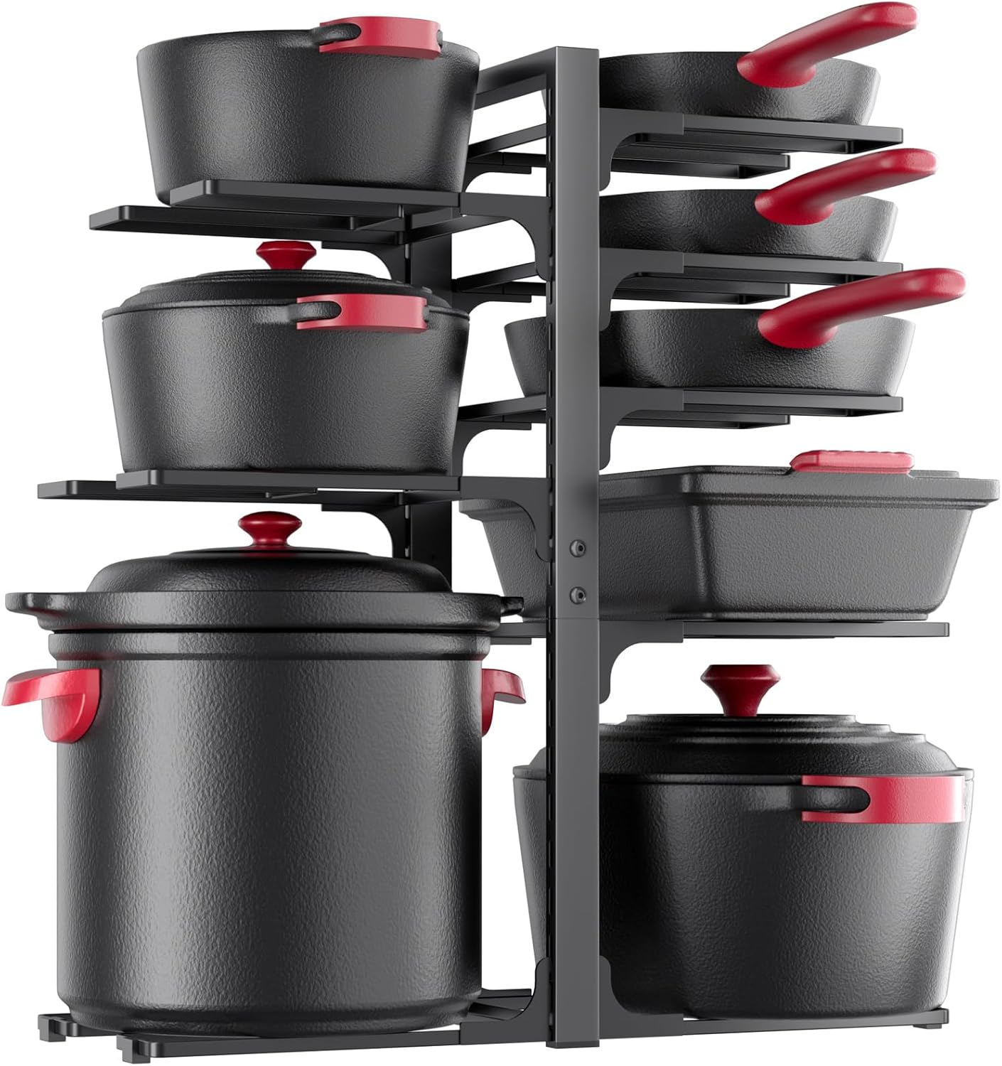 MUDEELA Pots and Pans Organizer for Efficient Kitchen Storage