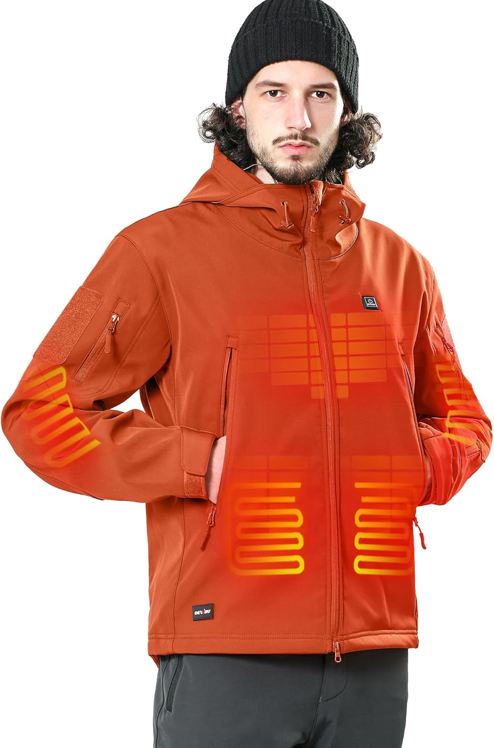 DEWBU Heated Jacket for Men with 12V Battery Pack for Winter