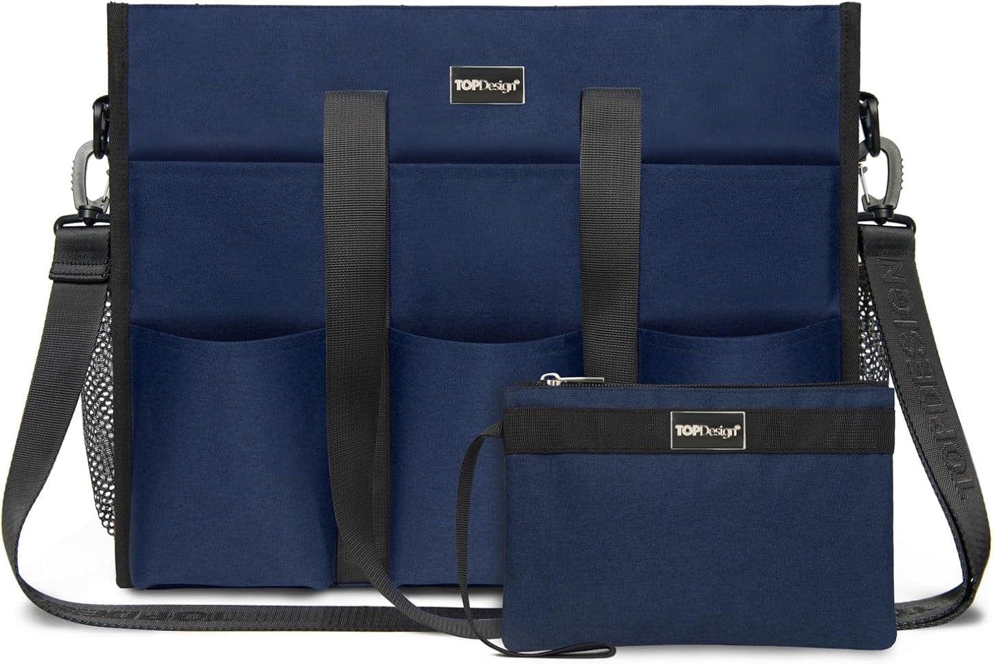 Utility Water Resistant Tote Bag with 22 Pockets for Women