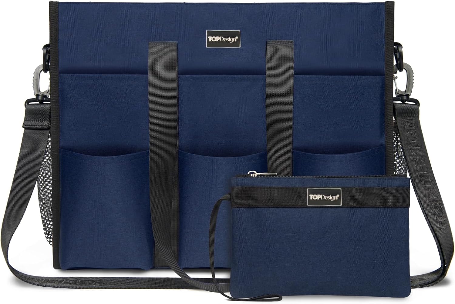 Utility Water Resistant Tote Bag with 22 Pockets for Women