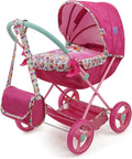 Baby Alive Deluxe Doll Pram Pink & Rainbow - Stylish Pretend Play