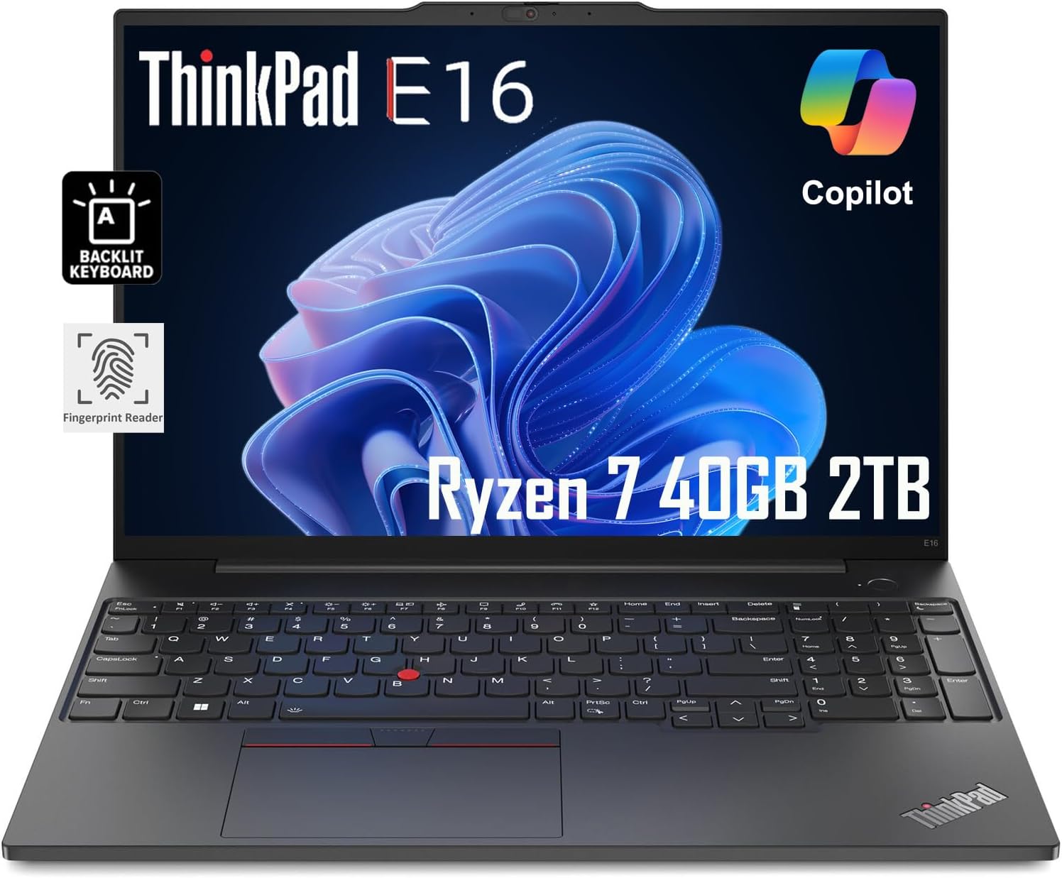 Lenovo ThinkPad E16 Business Laptop with AMD Ryzen 7 and 40GB RAM