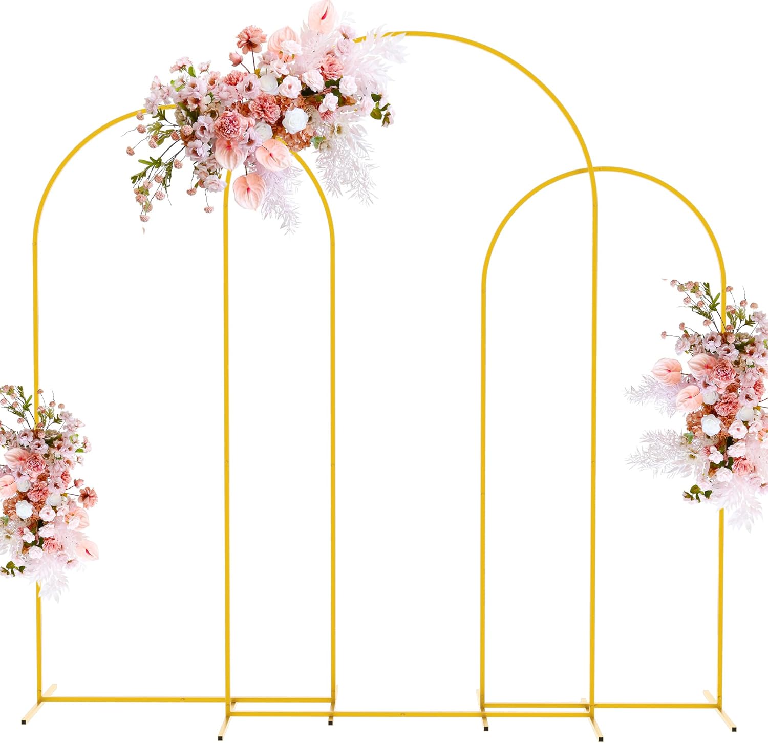 Putros Metal Arch Stand Set for Weddings and Events - 3 Sizes
