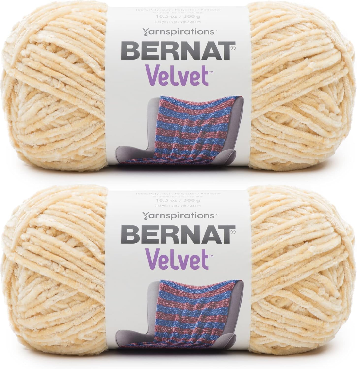 Bernat Velvet Soft Sunshine Yarn for Knitting and Crochet Projects