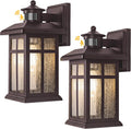 Motion Sensor Outdoor Porch Lights 2 Pack - Bronze Motion-Activated