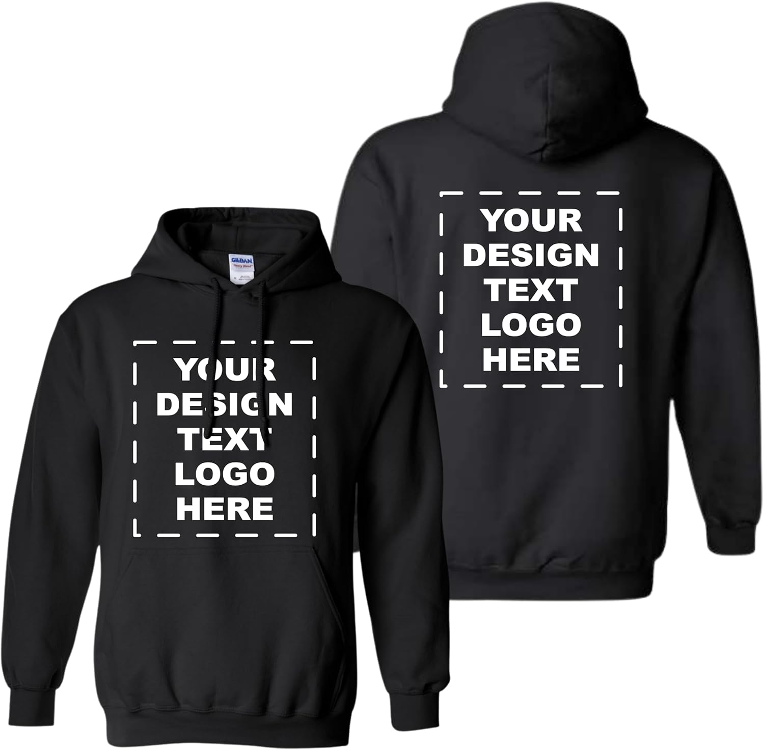 Personalized Custom Print Hoodie - Your Design on Front & Back!