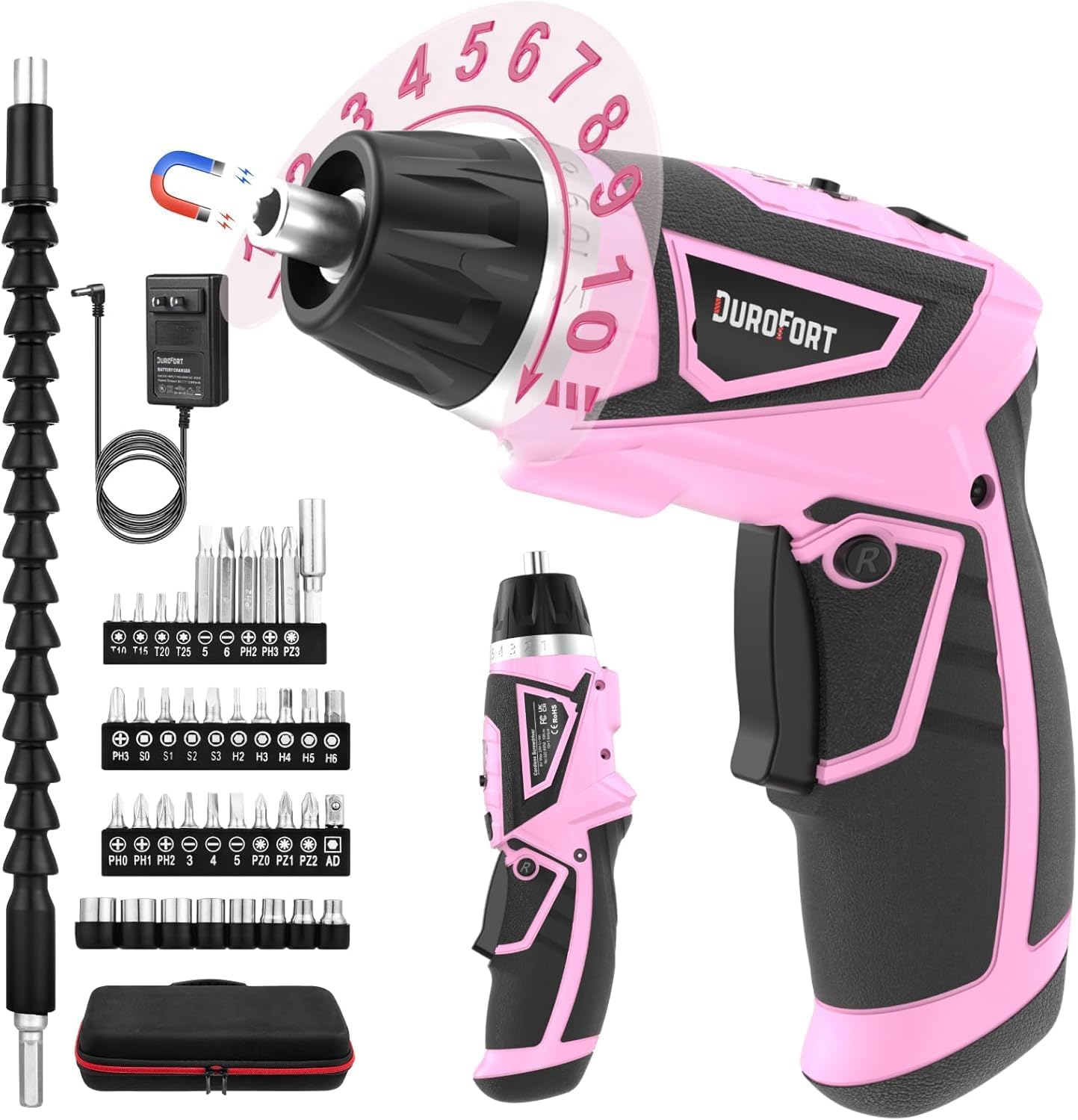DuroFort Cordless Electric Screwdriver Set for Easy DIY Tasks