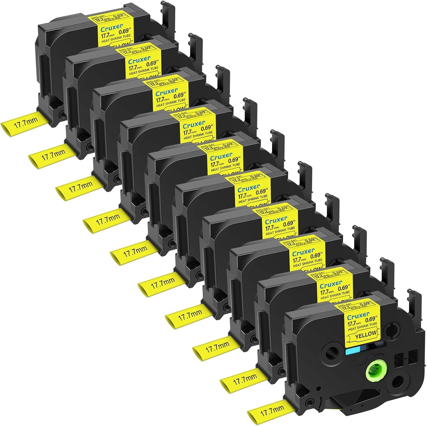 10 Pack Compatible Heat Shrink Tube Label Tape for P-Touch Makers