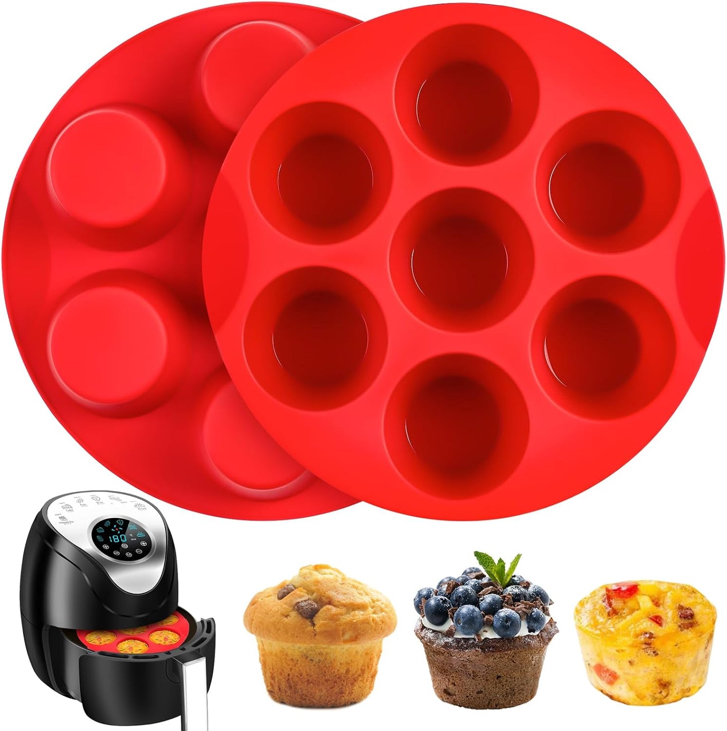 Silicone Egg Bite Molds 2 Pack - Versatile Baking Essential