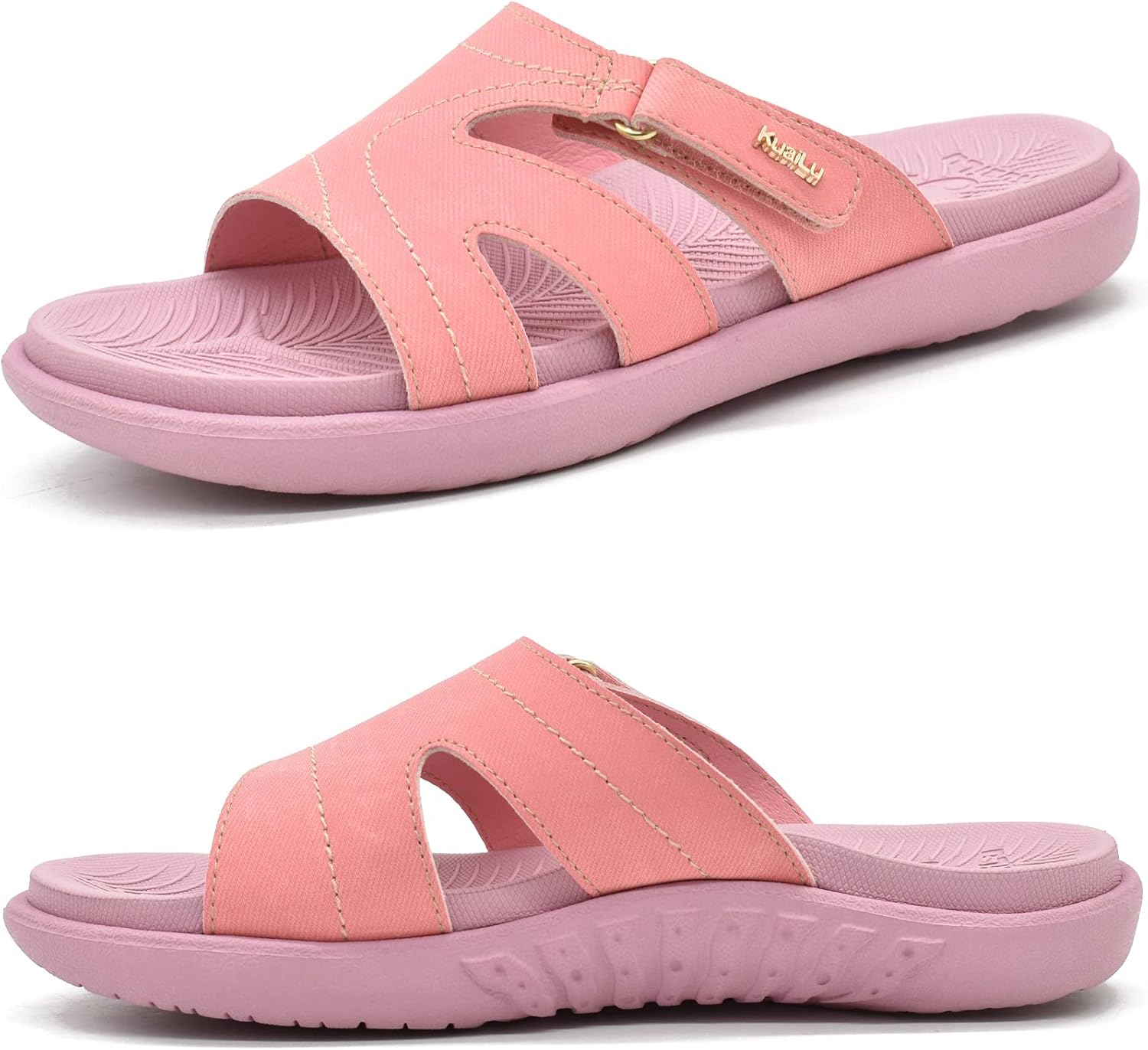 KuaiLu Womens Fashion Orthotic Slides for Comfort and Style