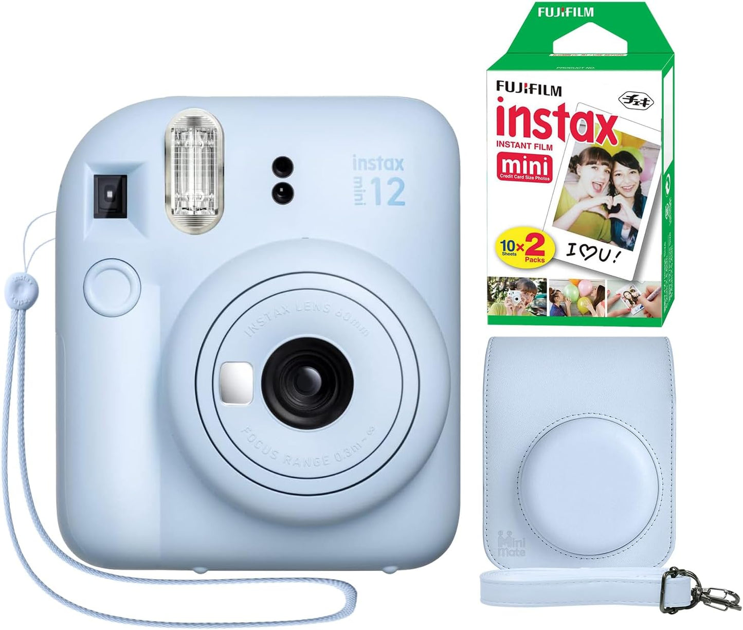 Fujifilm Instax Mini 12 Instant Camera Bundle with Custom Case