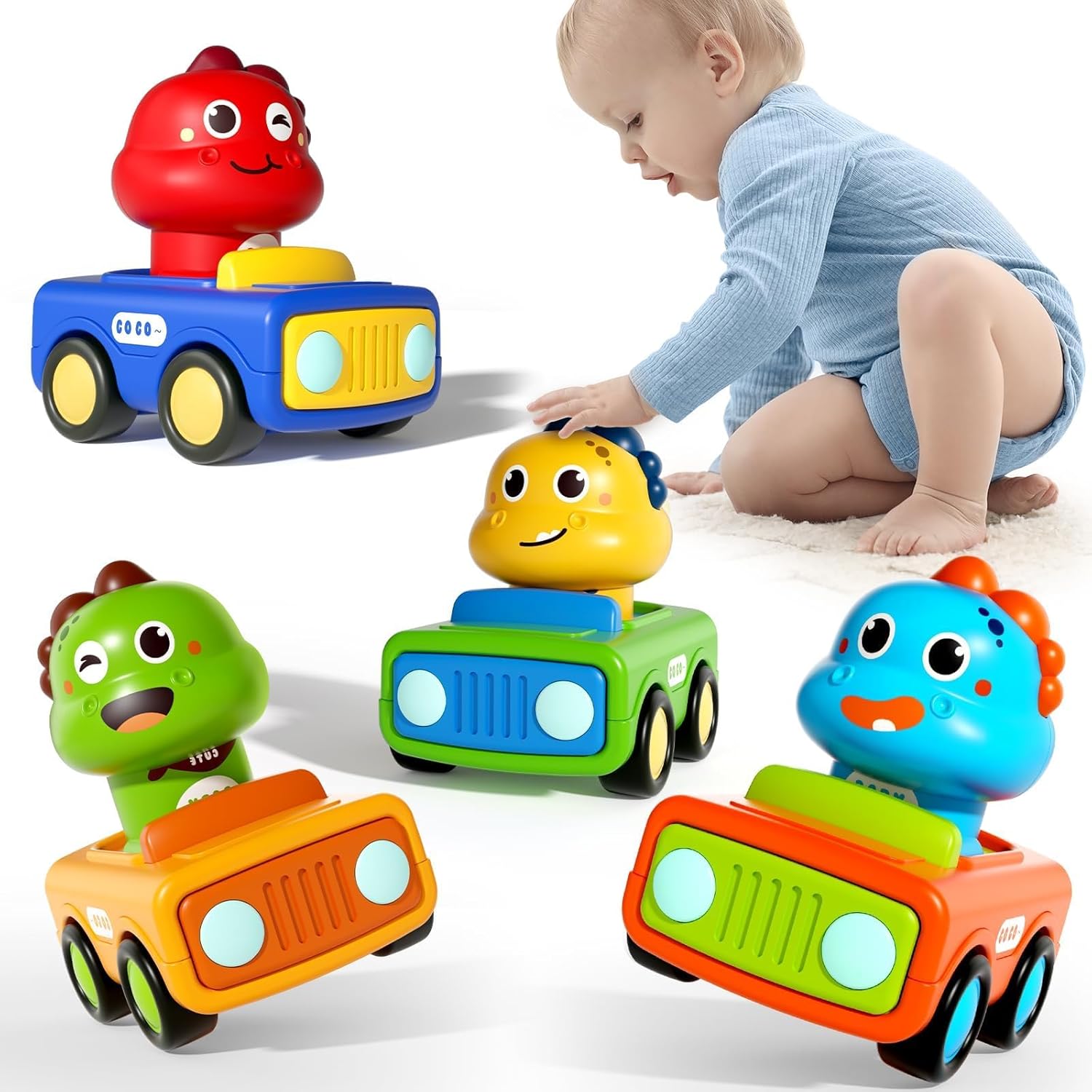 Dinosaur Car Toy: Perfect 1-2 Year Old Birthday Gift