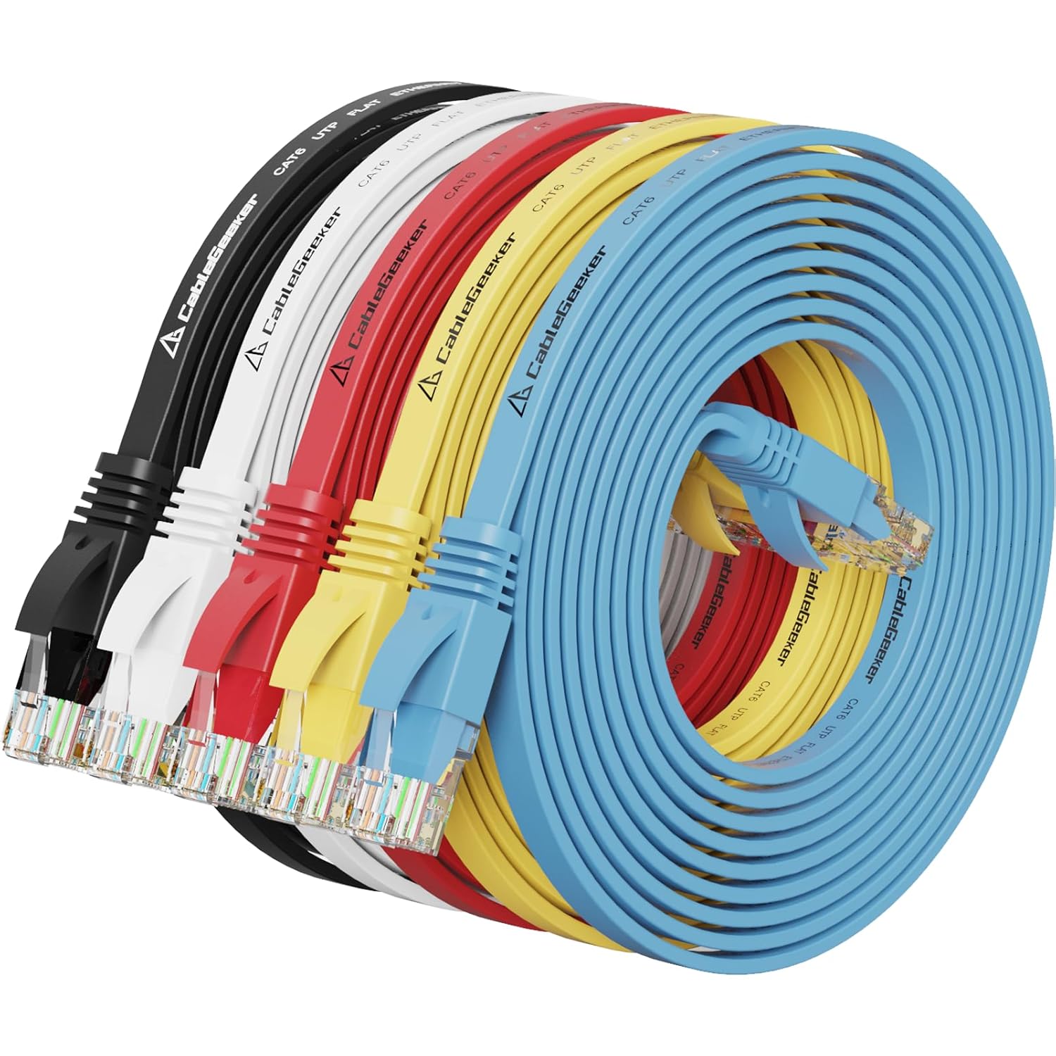 High-Speed 10ft Cat 6 Ethernet Cable (5 Pack)