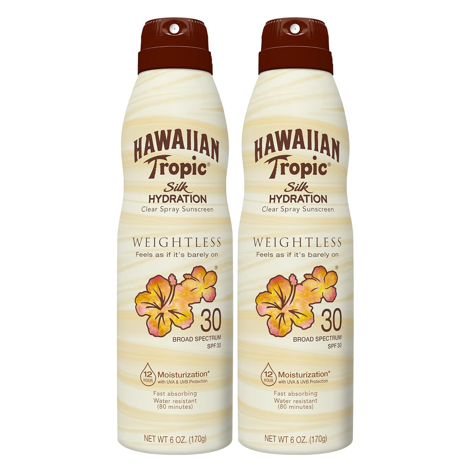 Hawaiian Tropic Weightless Hydration Clear Spray Sunscreen SPF 30