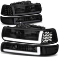 LED DRL Headlights Assembly and Bumper Lamps for Chevy Silverado Tahoe