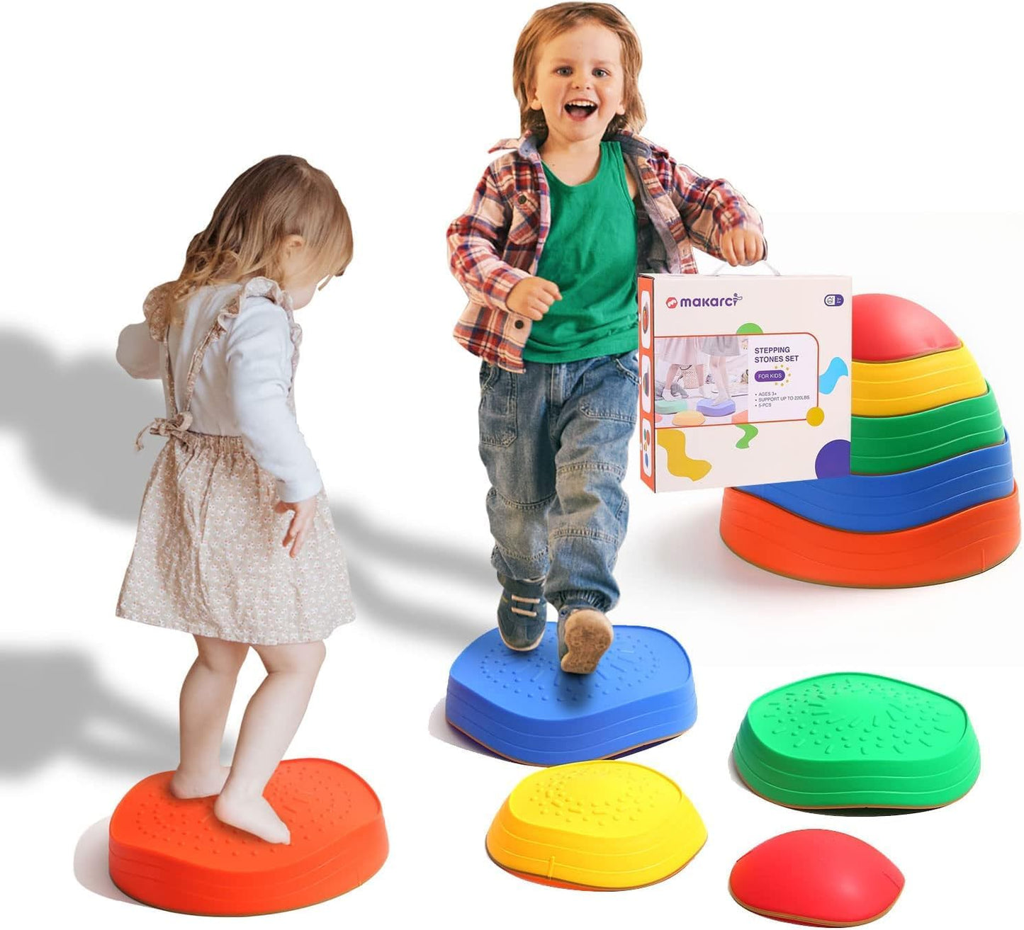 makarci Non-Slip Balance Stones: Boost Kids' Coordination