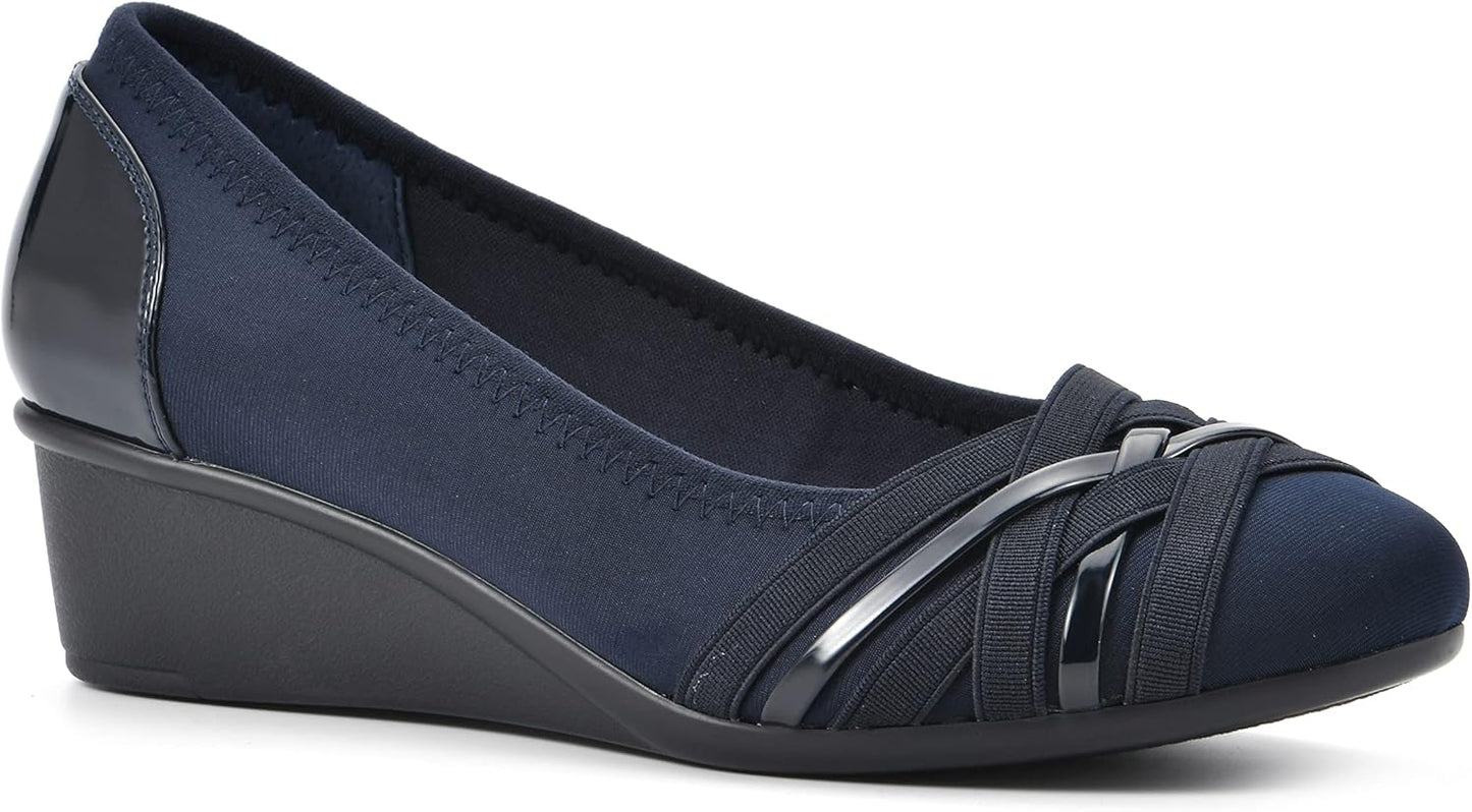 Cliffs by White Mountain Women's Bowie Cushioned Ballet Wedge Heel