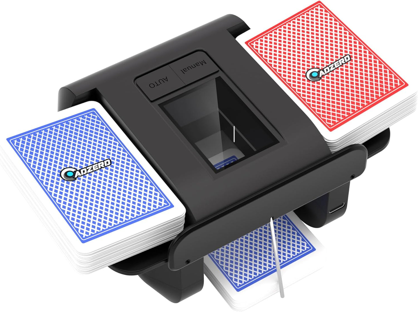 ADZERD Automatic Card Shuffler for 1-2 Decks with Quiet Operation