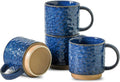 16OZ Stackable Coffee Mug Set of 4 - Large Ceramic Mugs for Everyday