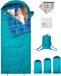 KingCamp 45F Kids Sleeping Bag - Warm Lightweight Flannel for Camping
