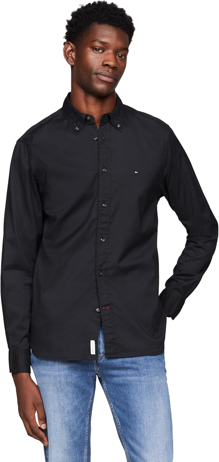Tommy Hilfiger Long Sleeve Poplin Regular Fit Button Down Shirt
