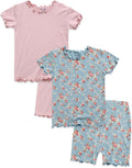 Viscose Kids Animal Flower Pajama Set - Breathable Summer PJs