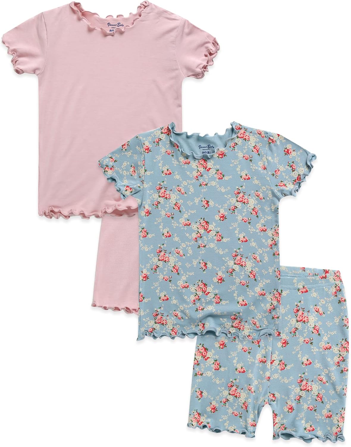 Vaenait Toddler Kids Animal Flower Pattern Summer Pajamas