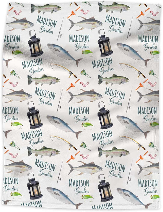 Personalized Fishing Baby Blanket - Munific