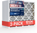 16x20x4 MERV 13 Air Filter 2-Pack - Slim Fit 15.5 x 19.5 x 3.63